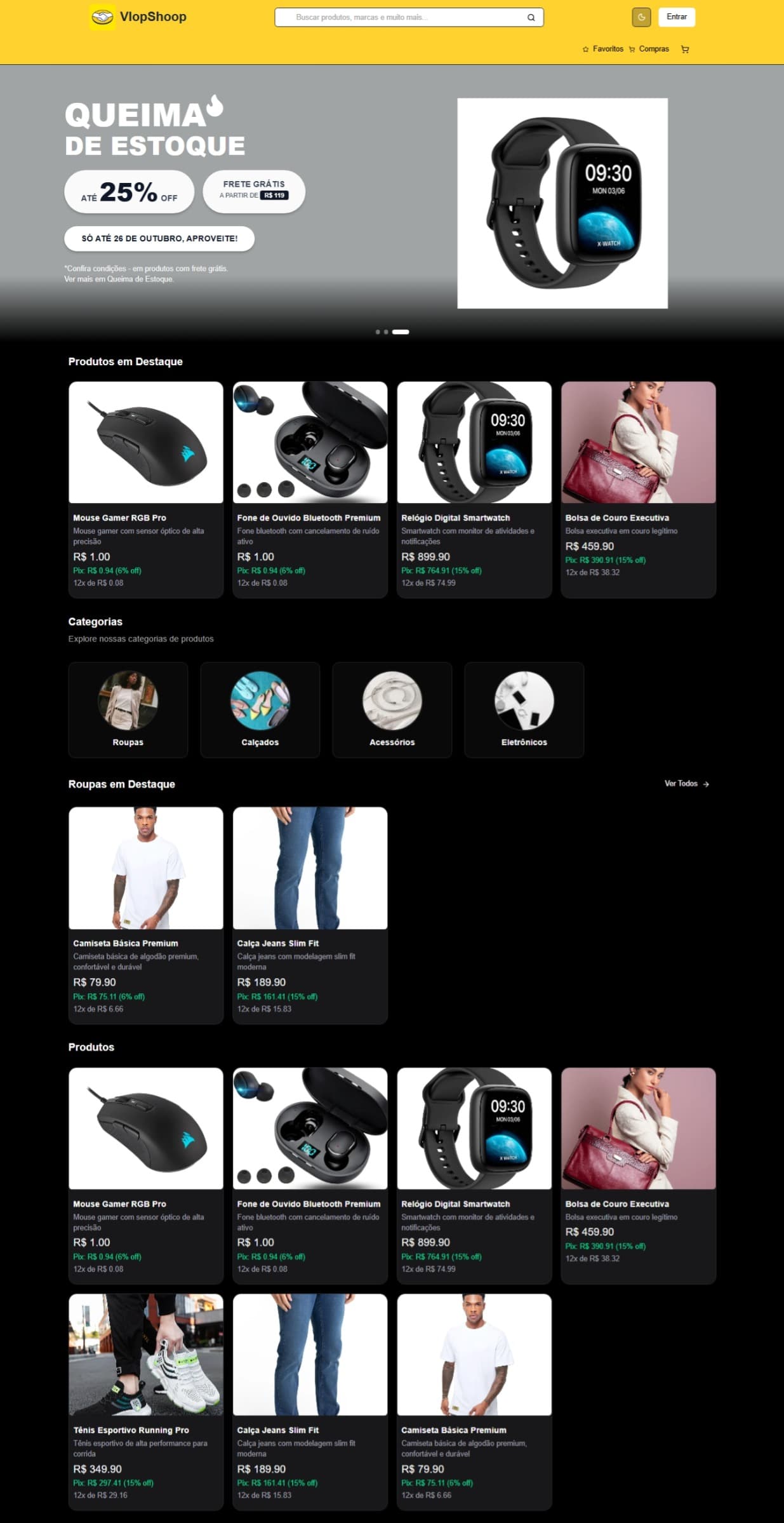 E-commerce estilo Mercado Livre